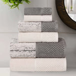 Lodi Cotton 6-Piece Bathroom Towel Set – Absorbent Mid-Weight Solids & Patterns