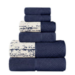 Lodi Cotton 6-Piece Bathroom Towel Set – Absorbent Mid-Weight Solids & Patterns