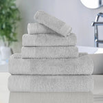 Rayon from Bamboo Cotton Blend Plush Towel Set 6-Piece - Sierra