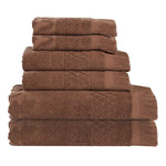 Rolla Cotton Geometric Jacquard Absorbent 6 Piece Towel Set