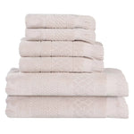 Rolla Cotton Geometric Jacquard Absorbent 6 Piece Towel Set