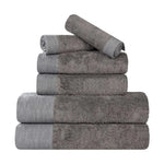 Rayon from Bamboo Cotton Blend Plush Towel Set 6-Piece - Sierra