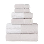 Lodi Cotton 6-Piece Bathroom Towel Set – Absorbent Mid-Weight Solids & Patterns