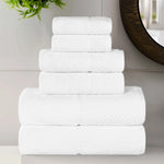 Lodi Cotton 6-Piece Bathroom Towel Set – Absorbent Mid-Weight Solids & Patterns