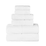 Lodi Cotton 6-Piece Bathroom Towel Set – Absorbent Mid-Weight Solids & Patterns