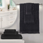 Rolla Cotton Geometric Jacquard Absorbent 6 Piece Towel Set