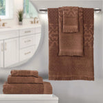 Rolla Cotton Geometric Jacquard Absorbent 6 Piece Towel Set