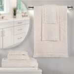 Rolla Cotton Geometric Jacquard Absorbent 6 Piece Towel Set