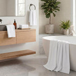 Marble Cotton Jacquard and Solid Towel Set 6 Piece