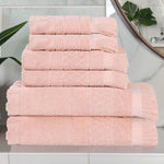 Rolla Cotton Geometric Jacquard Absorbent 6 Piece Towel Set