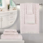 Rolla Cotton Geometric Jacquard Absorbent 6 Piece Towel Set