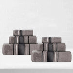 Sadie Zero Twist Cotton Absorbent Solid 6 Piece Towel Set