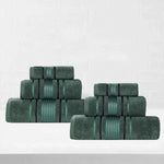 Sadie Zero Twist Cotton Absorbent Solid 6 Piece Towel Set