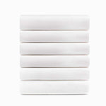 Superior Cotton Blend Percale Hotel Fitted Bed Sheets, Set of 3, 6, 12