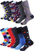 Marino Men'S Dress Socks - Colorful Funky Socks for Men - Cotton Fashion Patterned Socks - 12 Pack