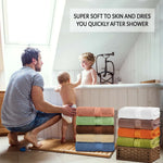 3-Piece Cotton Towel Set Plush Terry Towels Atlas
