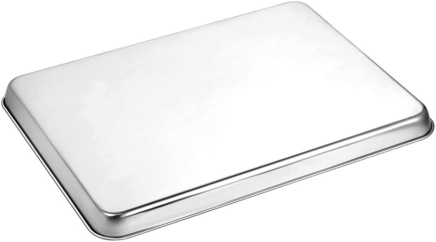 Baking Sheet Set of 3, Stainless Steel Cookie Sheet Baking Sheet Pan, 9/12/16 Inch, Non Toxic & Heavy Duty & Easy Clean