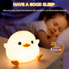 Dodo Duck Night Light, Cute Duck Lamp, Rechargeable Dimmable Nightlight, Silicone LED Bedside Lamp Nursery Nightlight with 20 Minutes Timer and Touch-Sensitive for Bedrooms, Living Room