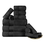 Turkish Cotton Towel Set 12-Piece Aria Plush Solid