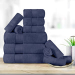 Turkish Cotton Towel Set 12-Piece Aria Plush Solid