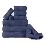 Turkish Cotton Towel Set 12-Piece Aria Plush Solid