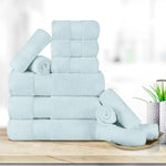 Turkish Cotton Towel Set 12-Piece Aria Plush Solid
