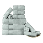 Turkish Cotton Towel Set 12-Piece Aria Plush Solid