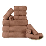 Turkish Cotton Towel Set 12-Piece Aria Plush Solid