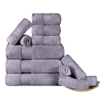 Turkish Cotton Towel Set 12-Piece Aria Plush Solid