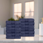 Aria Turkish Cotton Face Towels 12-Piece Set
