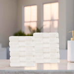 Aria Turkish Cotton Face Towels 12-Piece Set
