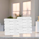 Aria Turkish Cotton Face Towels 12-Piece Set