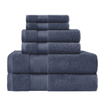 6 Piece Towel Set 100% Turkish Cotton Plush - Aria