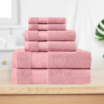 6 Piece Towel Set 100% Turkish Cotton Plush - Aria