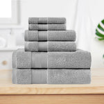 6 Piece Towel Set 100% Turkish Cotton Plush - Aria