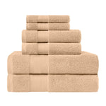 6 Piece Towel Set 100% Turkish Cotton Plush - Aria