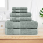 6 Piece Towel Set 100% Turkish Cotton Plush - Aria