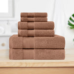 6 Piece Towel Set 100% Turkish Cotton Plush - Aria