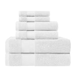 6 Piece Towel Set 100% Turkish Cotton Plush - Aria