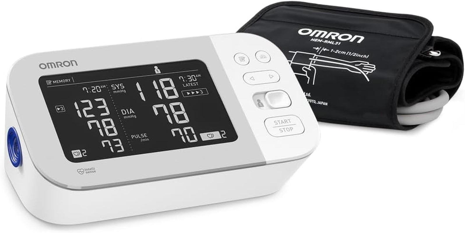 Platinum Blood Pressure Monitor, Upper Arm Cuff, Digital Bluetooth Blood Pressure Machine, Stores up to 200 Readings for Two Users (100 Readings Each)