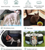 Dog Playpen, Puppy Pet Cat Playpen Indoor for Small Dogs, Dog Tent Crates Cage Indoor/Outdoor, Portable Pop up Dog Kennel Playpen with Carrying Case for Dogs/Cats/Rabbits, Removable Zipper Top, Grey