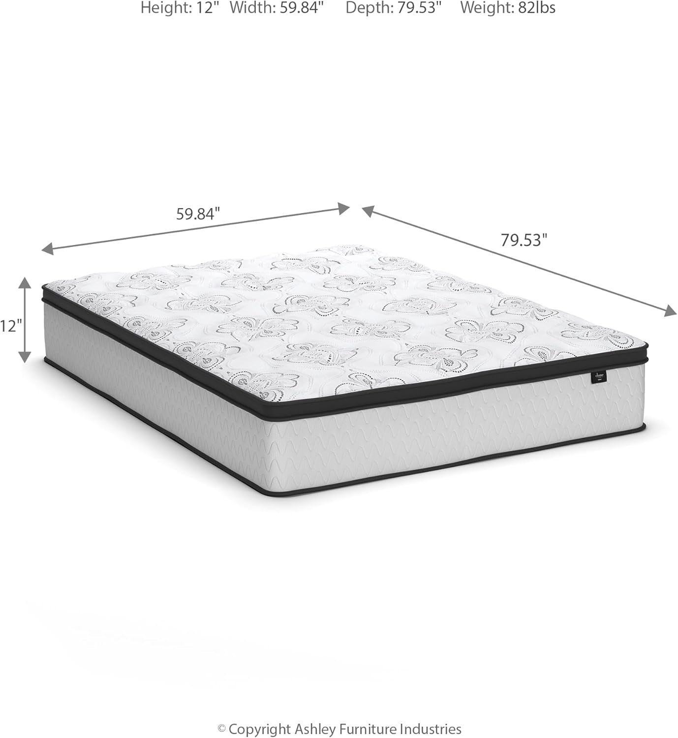 Queen Size Chime 12 Inch Medium Firm Hybrid Mattress with Cooling Gel Memory Foam