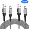 USB C Cable, Upgarded 2Pack 10Ft Fast USB Type C Charging Cable for Android/Phone/Pad/Laptop, Type C Charger Braided USB Cable Compatible Withi Phone 16/15/Pro/Plus/Max/Sam.Sung-Silver