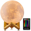 Moon Lamp, 16 Colors LED Night Light for Kids 3D Printing Moon Light with Stand& Remote/Touch Control & Timing, Moon Light Lamp for Kid Friend Birthday Gifts, Room Decor (Diameter 4.8 INCH)