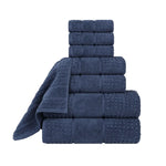 Superior Napa Zero Twist Cotton Waffle Honeycomb 8 Piece Towel Set