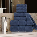 Superior Napa Zero Twist Cotton Waffle Honeycomb 8 Piece Towel Set