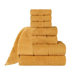 Superior Napa Zero Twist Cotton Waffle Honeycomb 8 Piece Towel Set