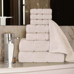 Superior Napa Zero Twist Cotton Waffle Honeycomb 8 Piece Towel Set