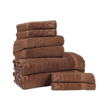 Rolla Cotton Geometric Jacquard Absorbent 8 Piece Towel Set