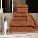 Superior Napa Zero Twist Cotton Waffle Honeycomb 8 Piece Towel Set